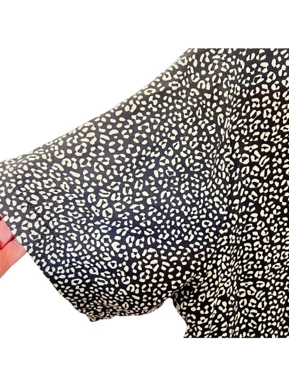 Anthropologie Beachgold Womens Sz S/M Top Rayon Leopard Print Camp Shirt - Picture 5 of 11